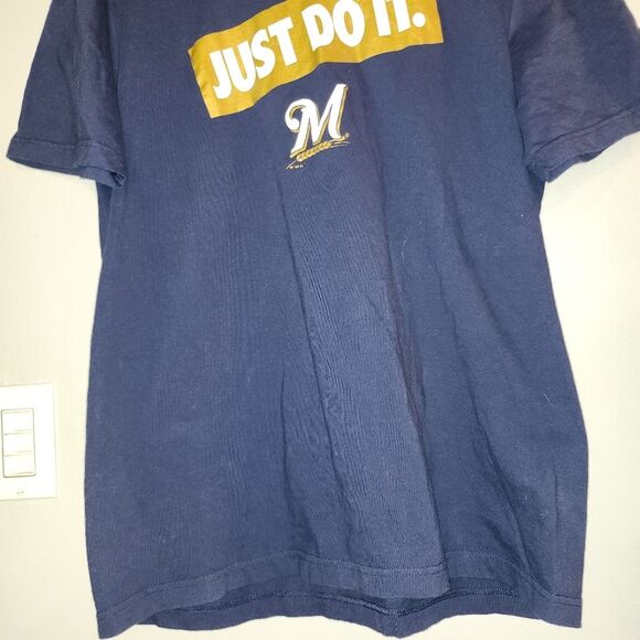Milwaukee Brewers Nike Just Do It T-Shirt Tee Men's Large - Picture 3 of 8
